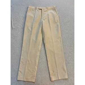 Axist Dress Pants Men's 36/34 Beige Linen Blend Trousers Formal Grandpacore